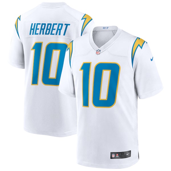Justin Herbert Los Angeles Chargers Nike Game Jersey - White/Navy/Royal