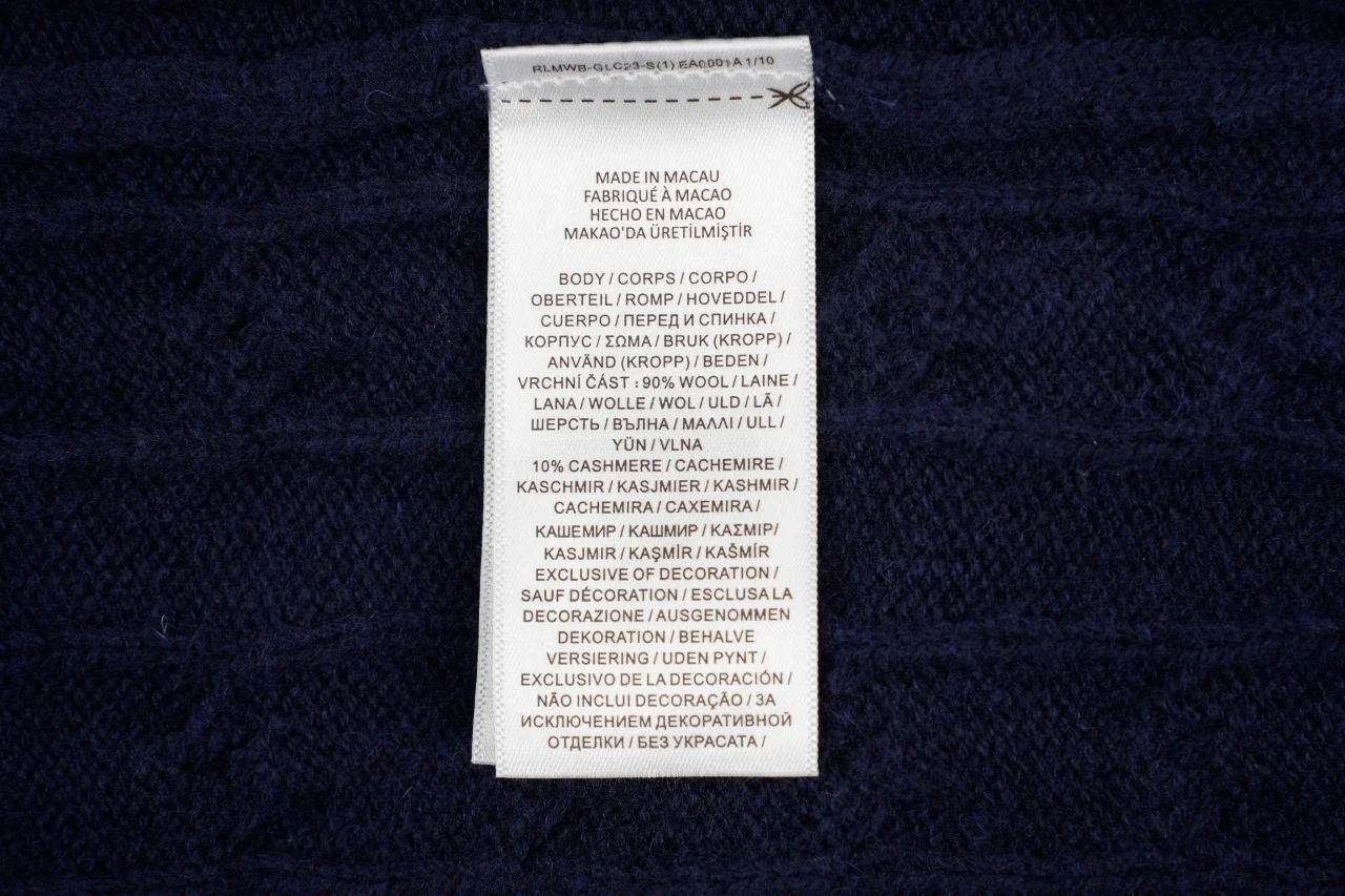 Ralph Lauren Navy Pony Embroidered Cable Knit Wool Blend Cardigan product photo from LabelPicks