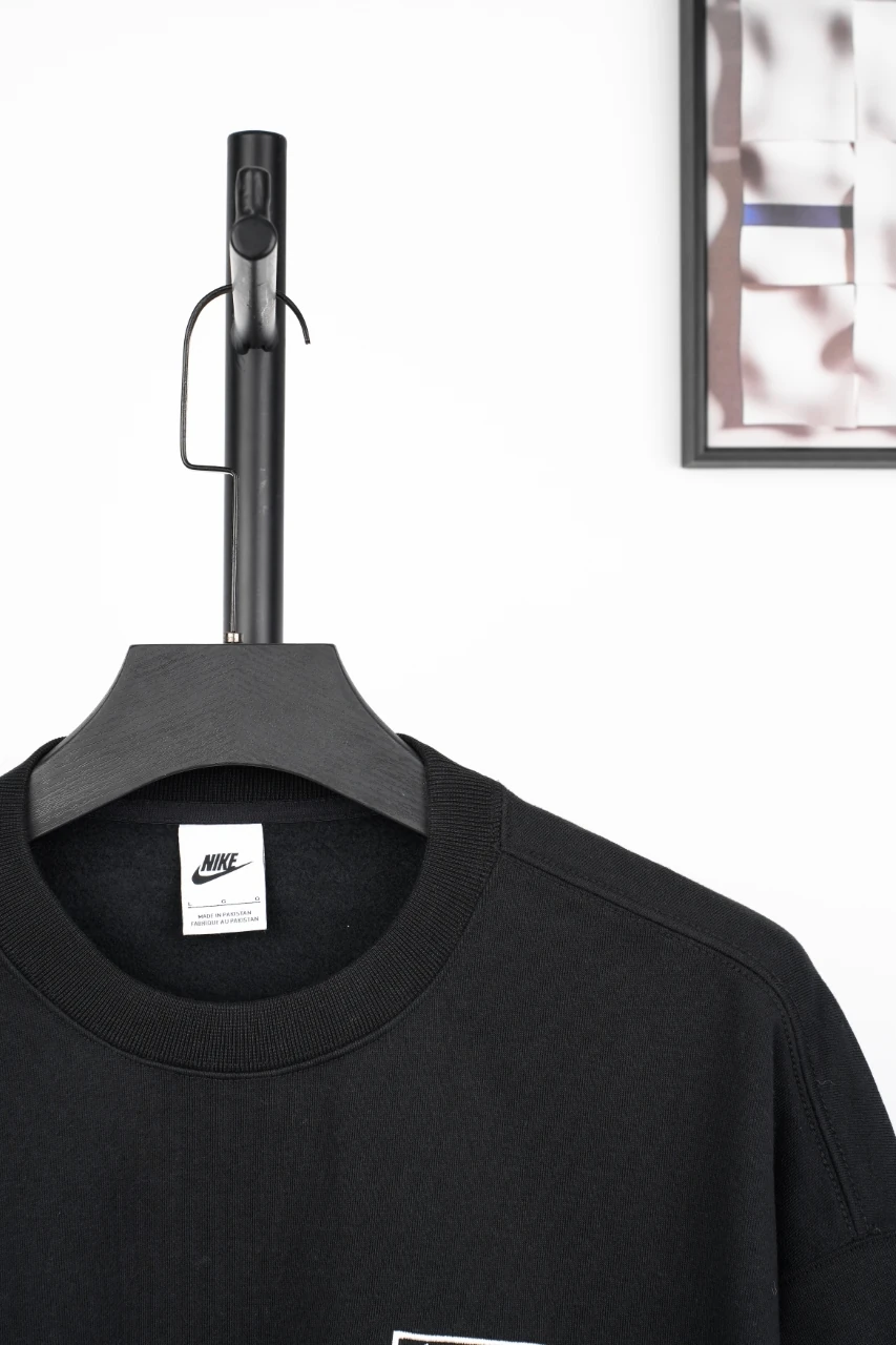 Nike Black Embroidered Logo Crewneck Sweatshirt product photo from LabelPicks