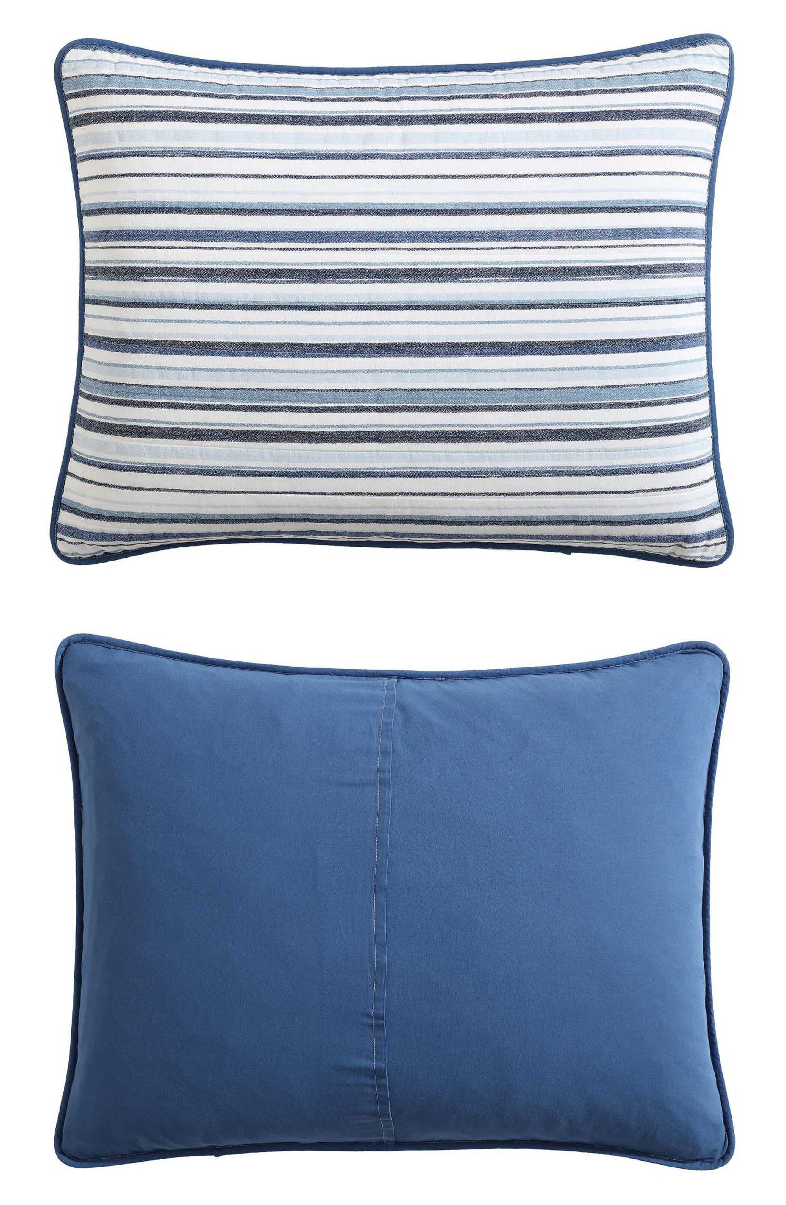 Nautica Pembrook Stripe Reversible Cotton Quilt Set