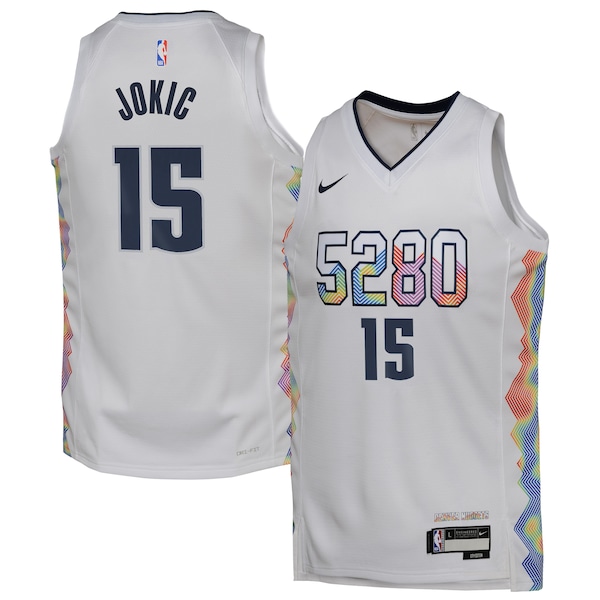 Nikola Jokic Denver Nuggets Nike Youth 2024/25 Swingman Player Jersey - City Edition - White
