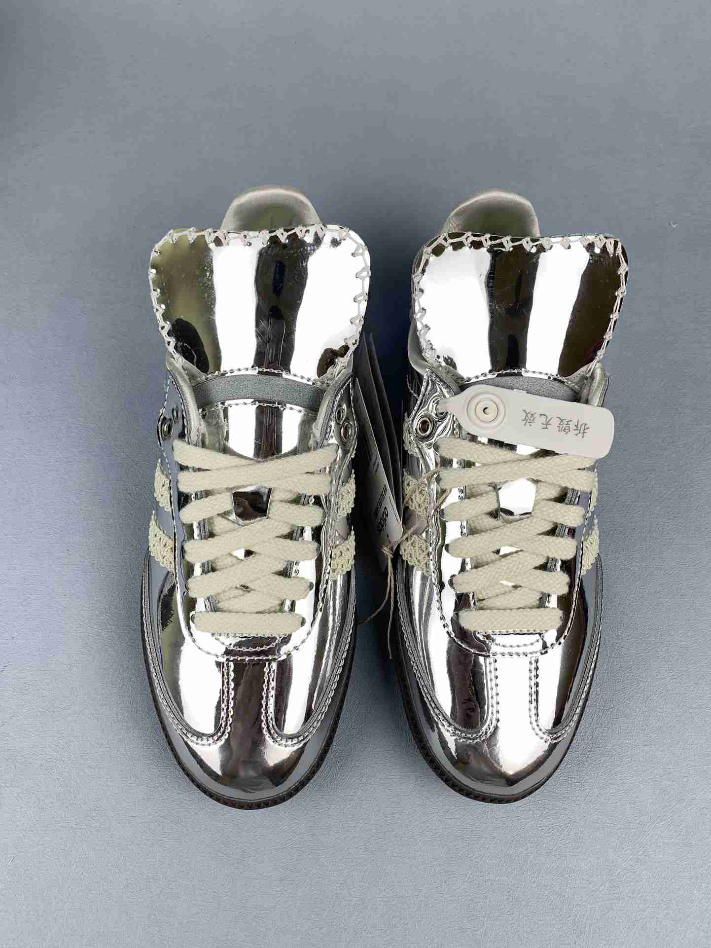 Wales Bonner x adidas Silver Samba Shoes