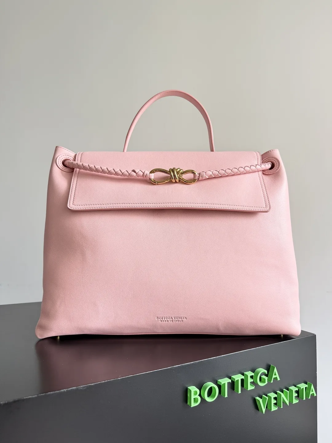 Bottega Veneta Knot Intrecciato Woven Leather Top Handle Bag product photo from LabelPicks