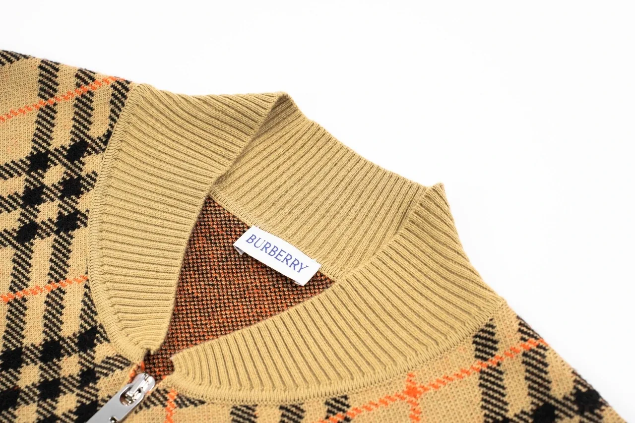 Burberry Beige Check Wool Blend Jacket product photo from LabelPicks