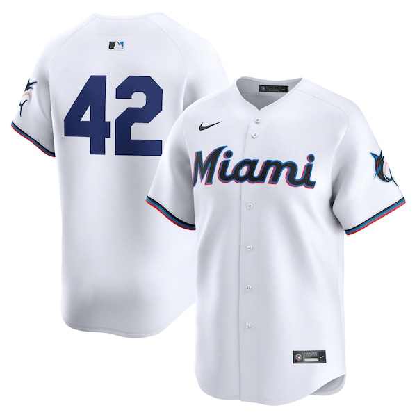 Miami Marlins Nike 2024 Jackie Robinson Day Home Limited Jersey – White