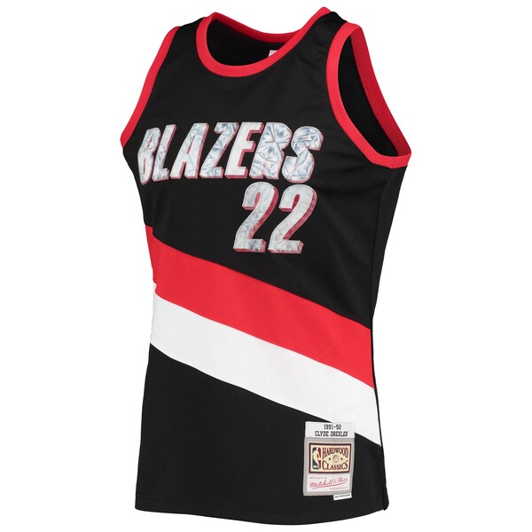 Clyde Drexler Portland Trail Blazers 1991/92 Hardwood Classics NBA 75th Anniversary Diamond Swingman Jersey - Black