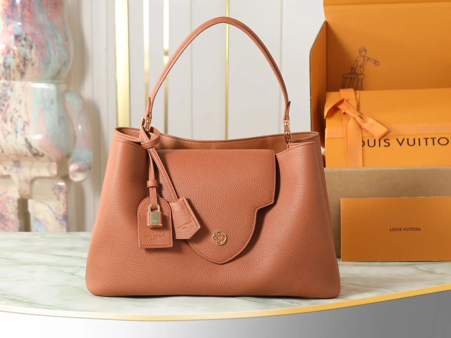 Louis Vuitton Capucines Brown Calfskin Top Handle Bag product photo from LabelPicks