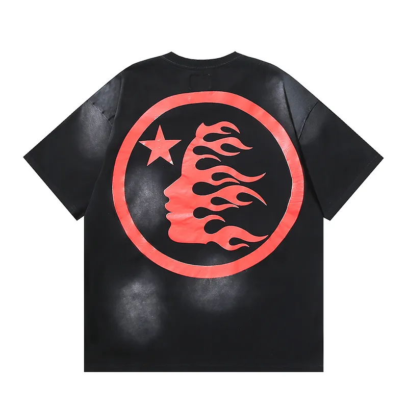 Hellstar Sport Logo Gel Black T-Shirt Red