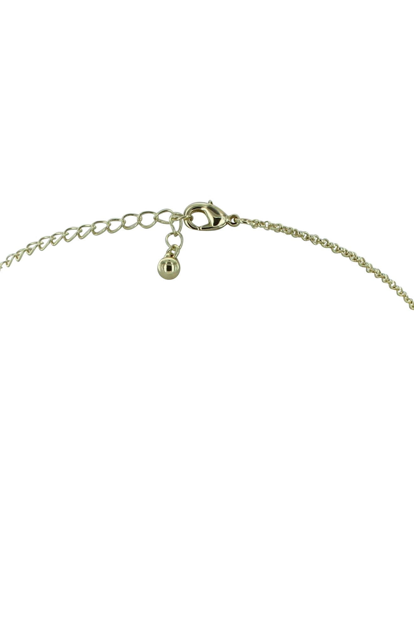 OLIVIA WELLES Shimmery Disc Bib Necklace