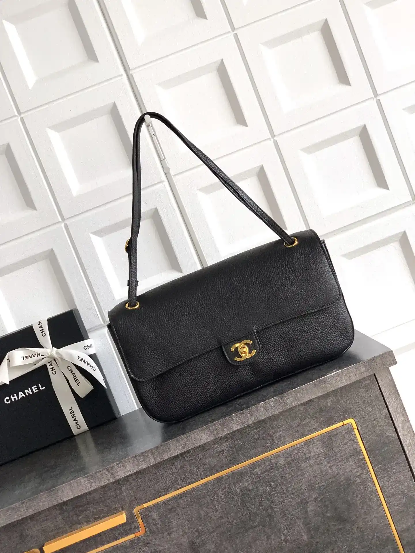 Chanel Black Classic Flap Shoulder Bag product photo from LabelPicks