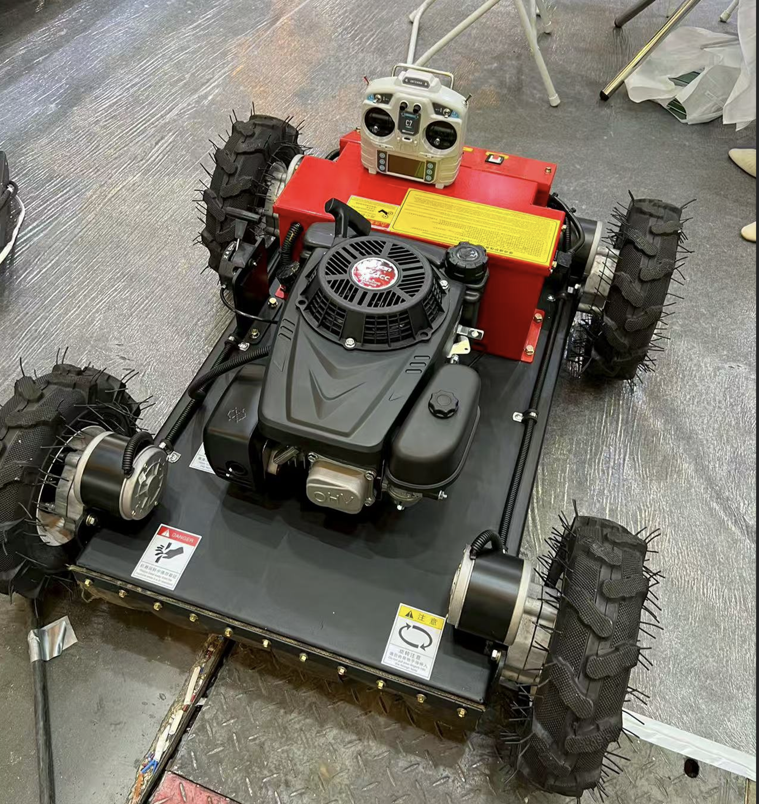 Grass Lawn Mower Remote Controlled Robot Fuel Engined Power Brand New - GreshamTech
