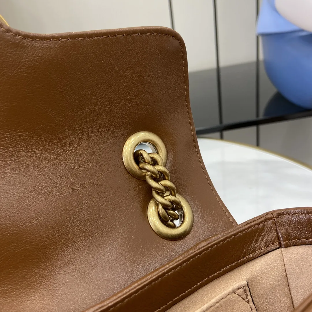 Gucci Brown Marmont GG Supreme Canvas Crossbody Bag product photo from LabelPicks