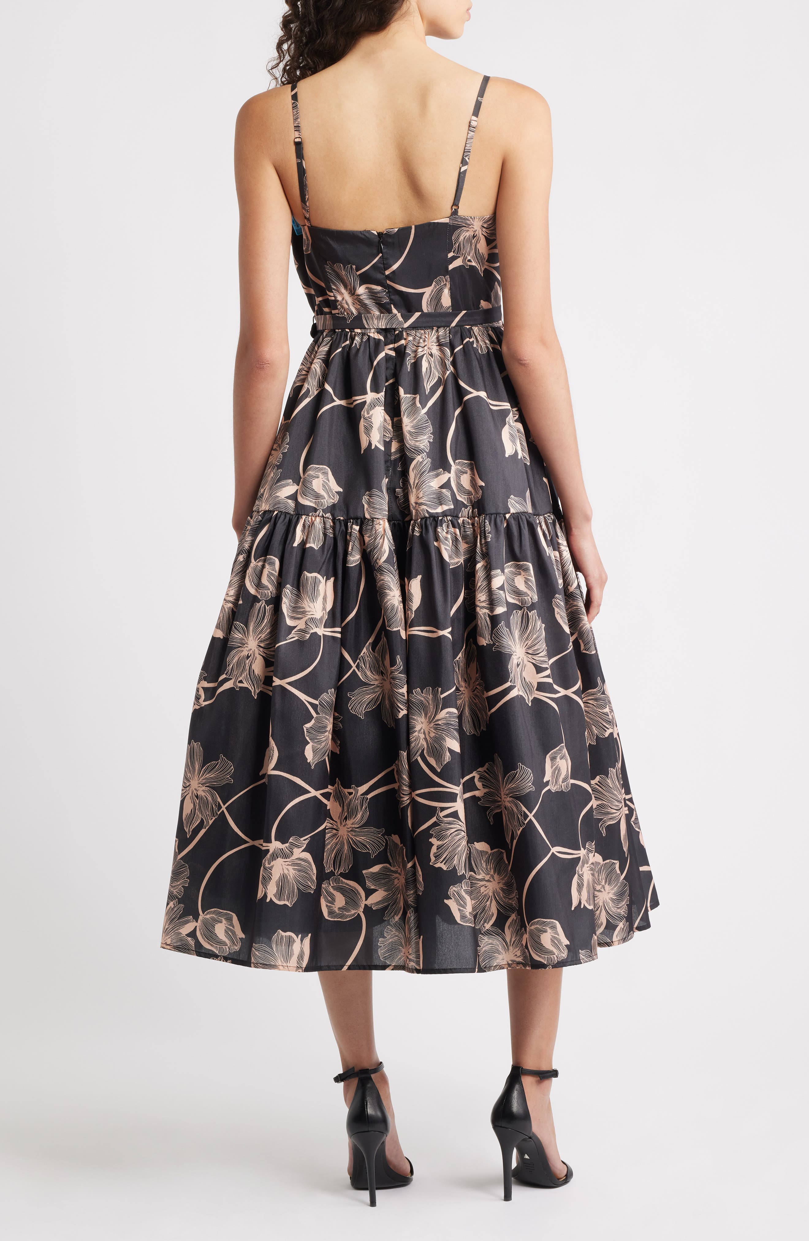 Hutch Belted Bustier Tiered Dress