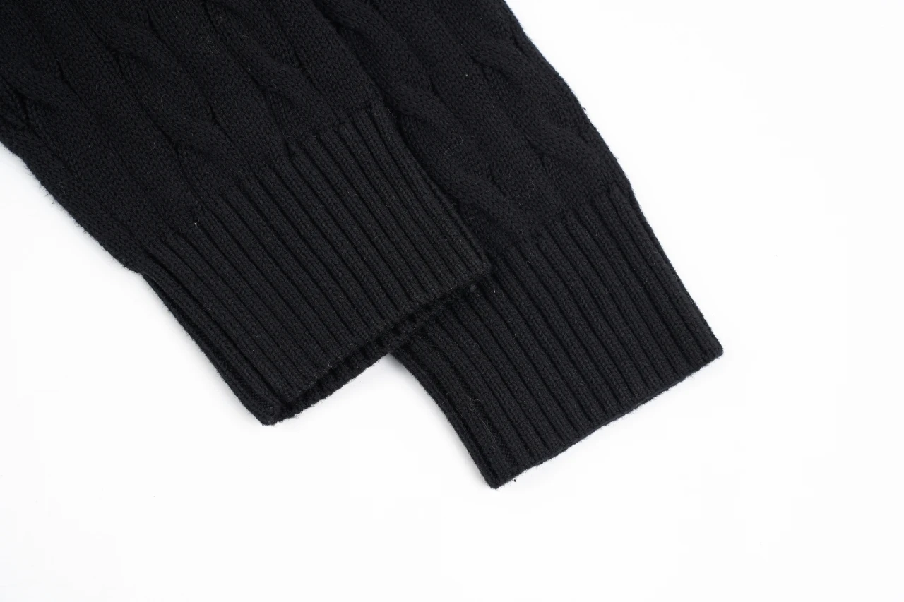 Ralph Lauren Black Pony Embroidered Half Zip Sweater product photo from LabelPicks
