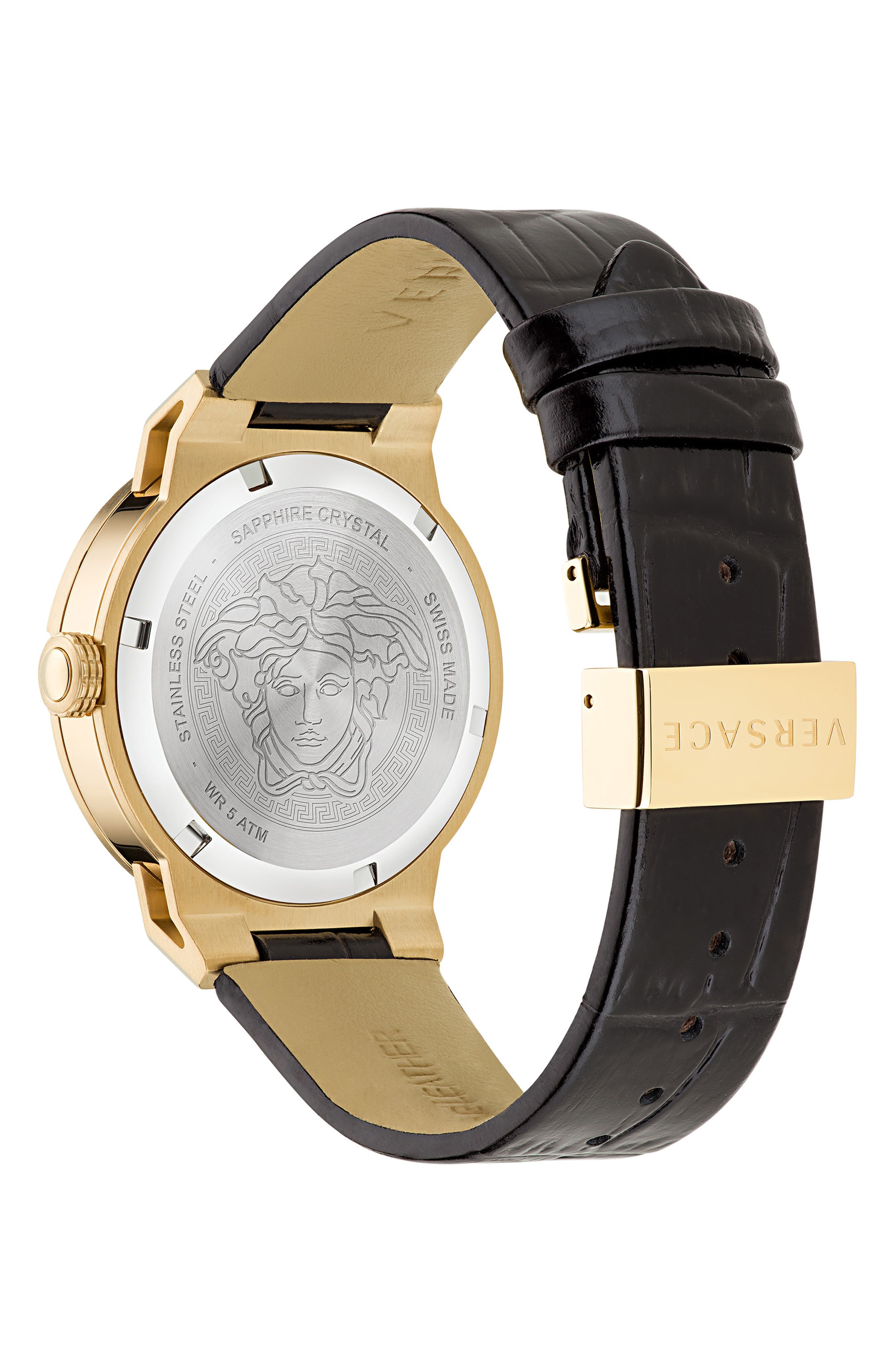 Versace Medusa Infinite Leather Strap Watch, 38mm