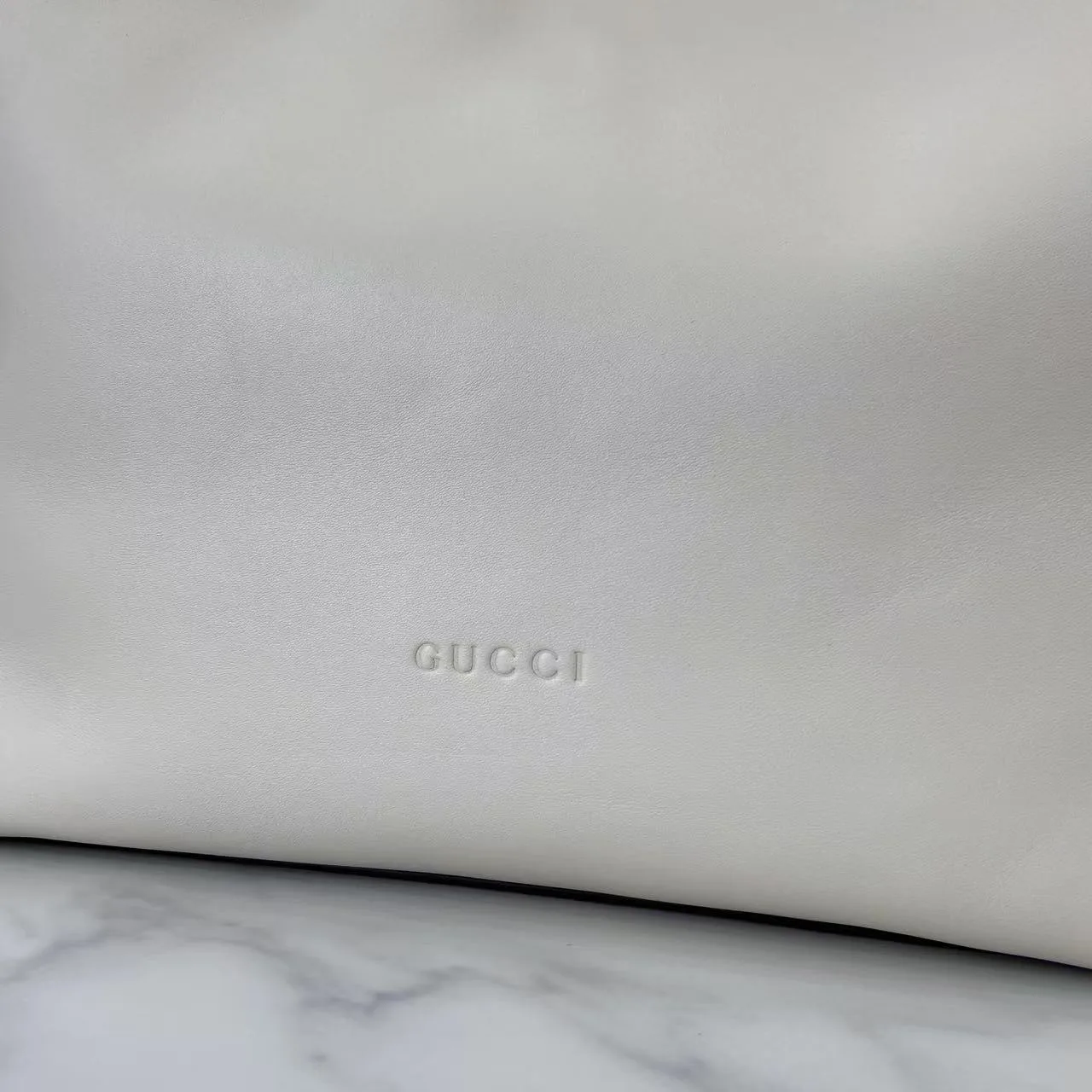 Gucci White Smooth Leather Tote Bag product photo from LabelPicks