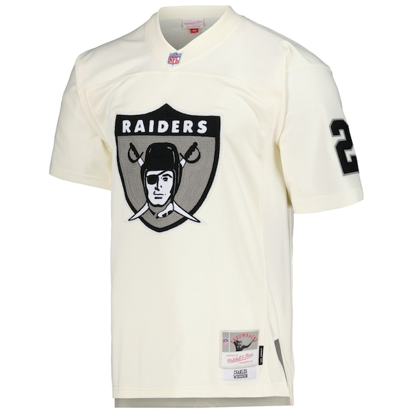 Charles Woodson Las Vegas Raiders Chainstitch Legacy Jersey - Cream