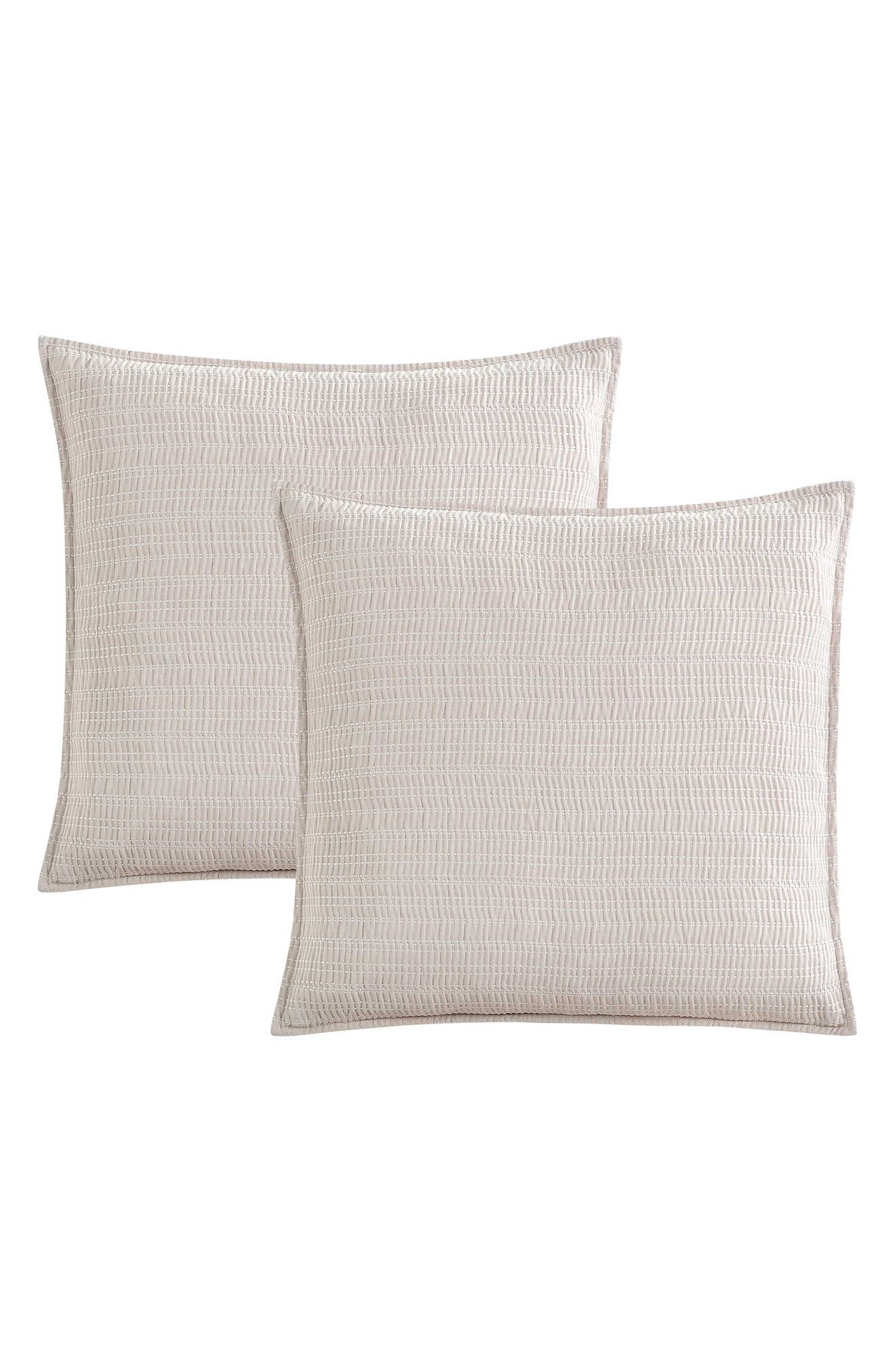 Kenneth Cole Reaction Stitched Gauze Yarn Dye Jacquard Comforter & Sham Set