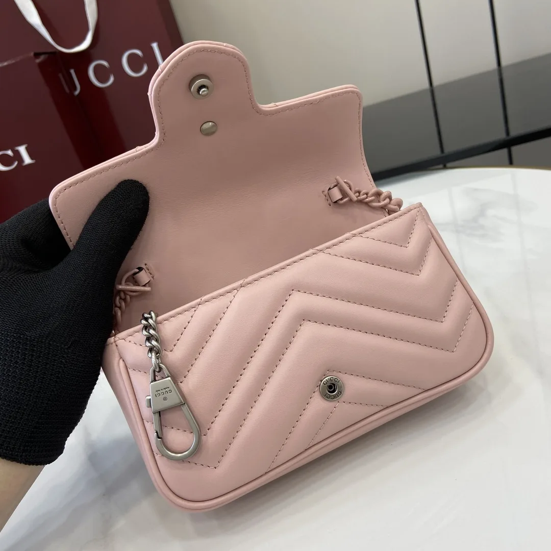 Gucci Pink Marmont Quilted Leather Shoulder Bag product photo from LabelPicks