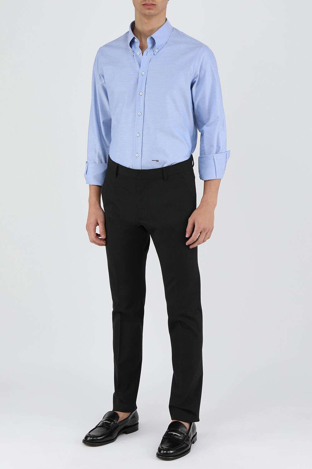 DSQUARED2 מכנסיים ארוכים מחויטים מצמר