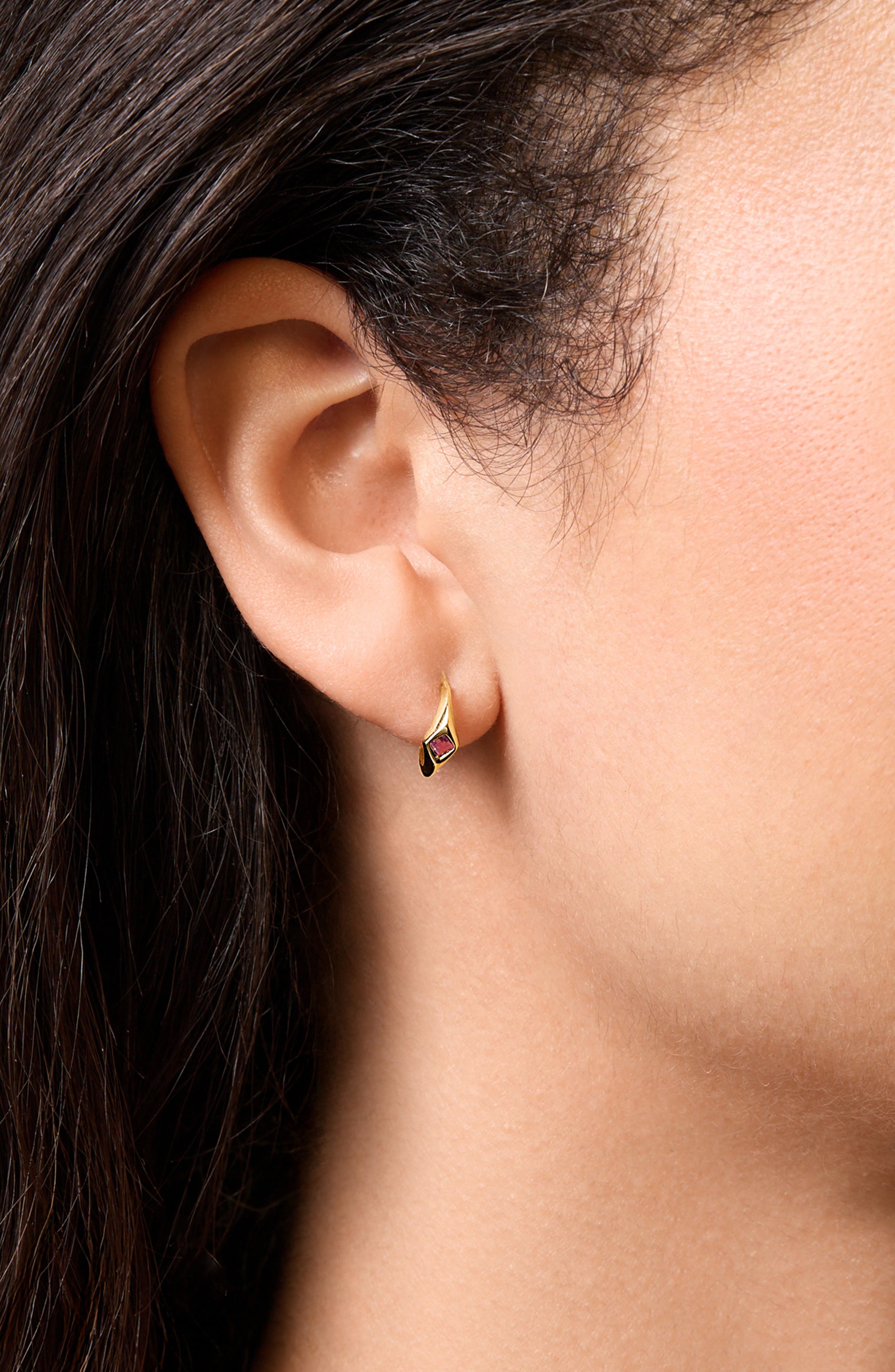 Bony Levy 14K Gold Half Hoop Earrings