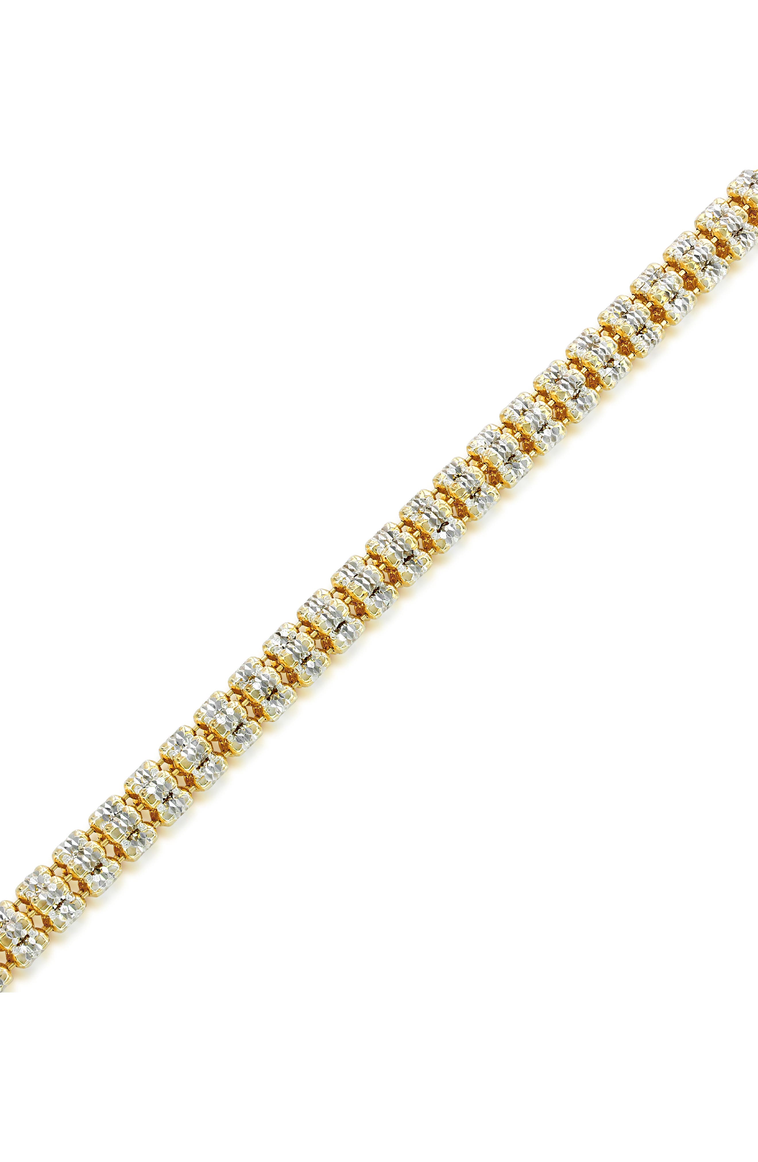 SIMONA D-C Ice Two-Tone Barrel Chain Bracelet