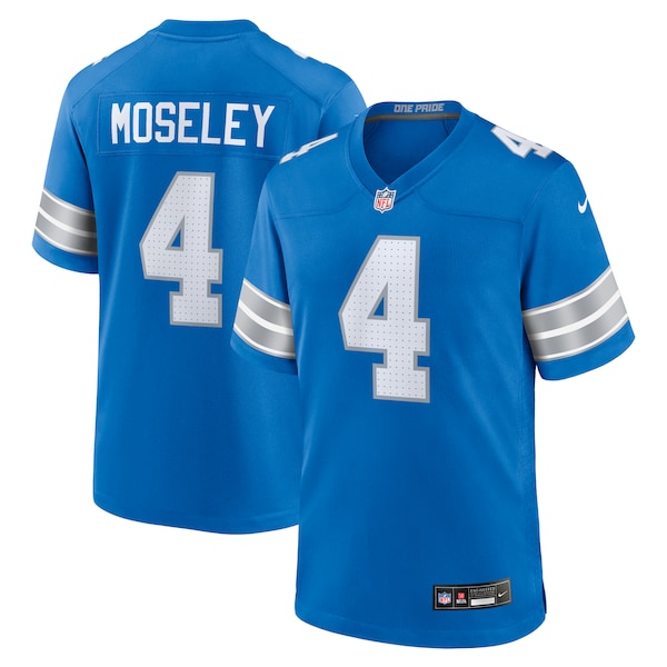 Emmanuel Moseley Detroit Lions Nike Team Game Jersey -  Blue