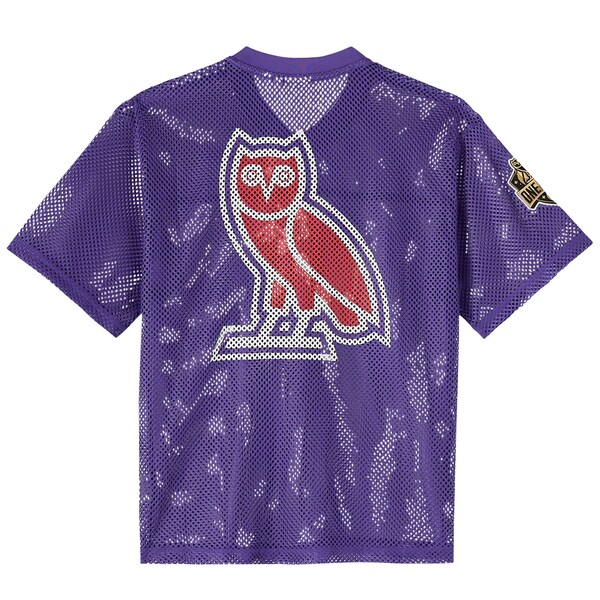 Toronto Raptors OVO x NBA Mesh Football Fashion Jersey - Purple