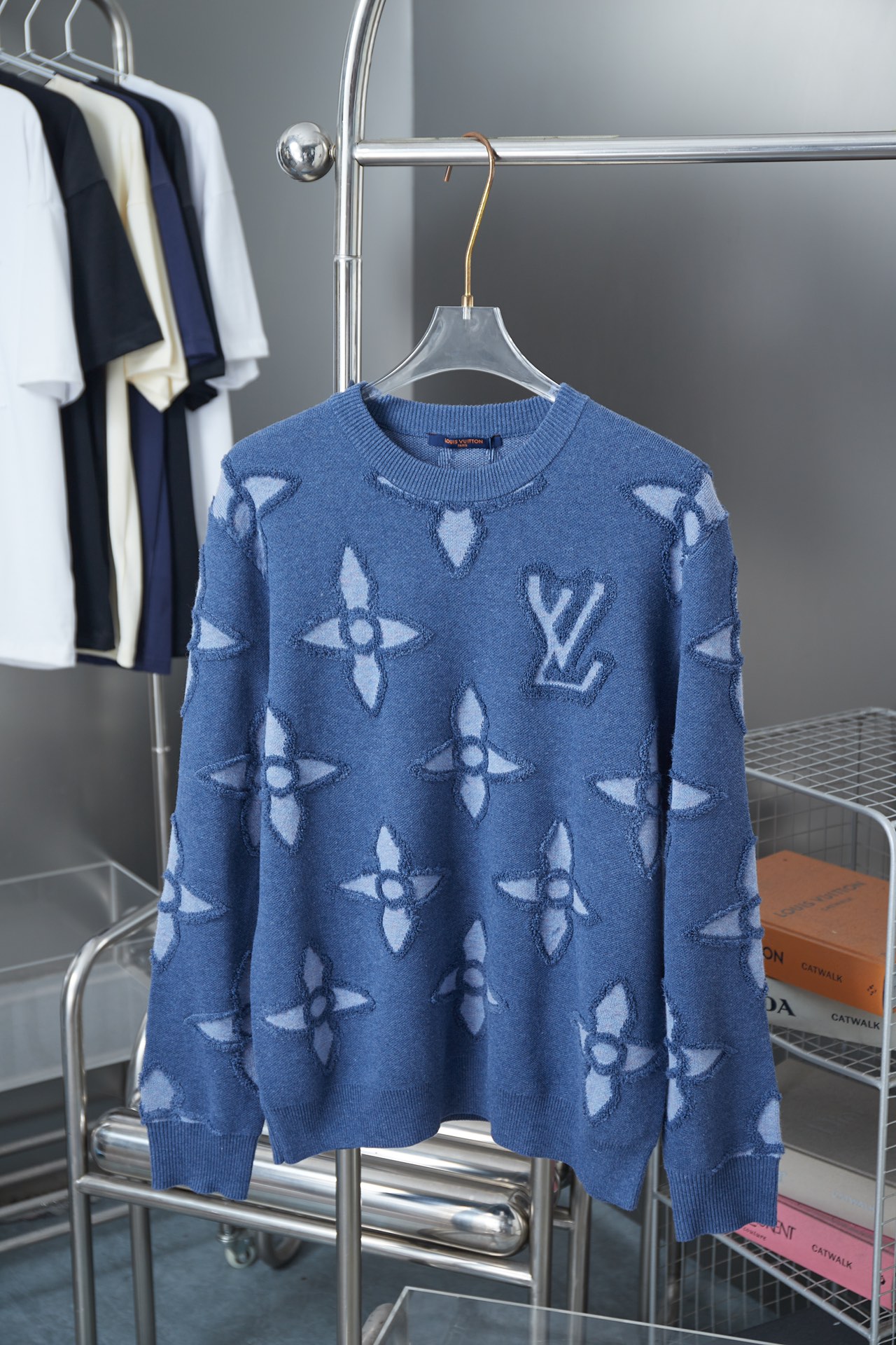 Four-Leaf Clover Long Sleeve Knitted Sweater