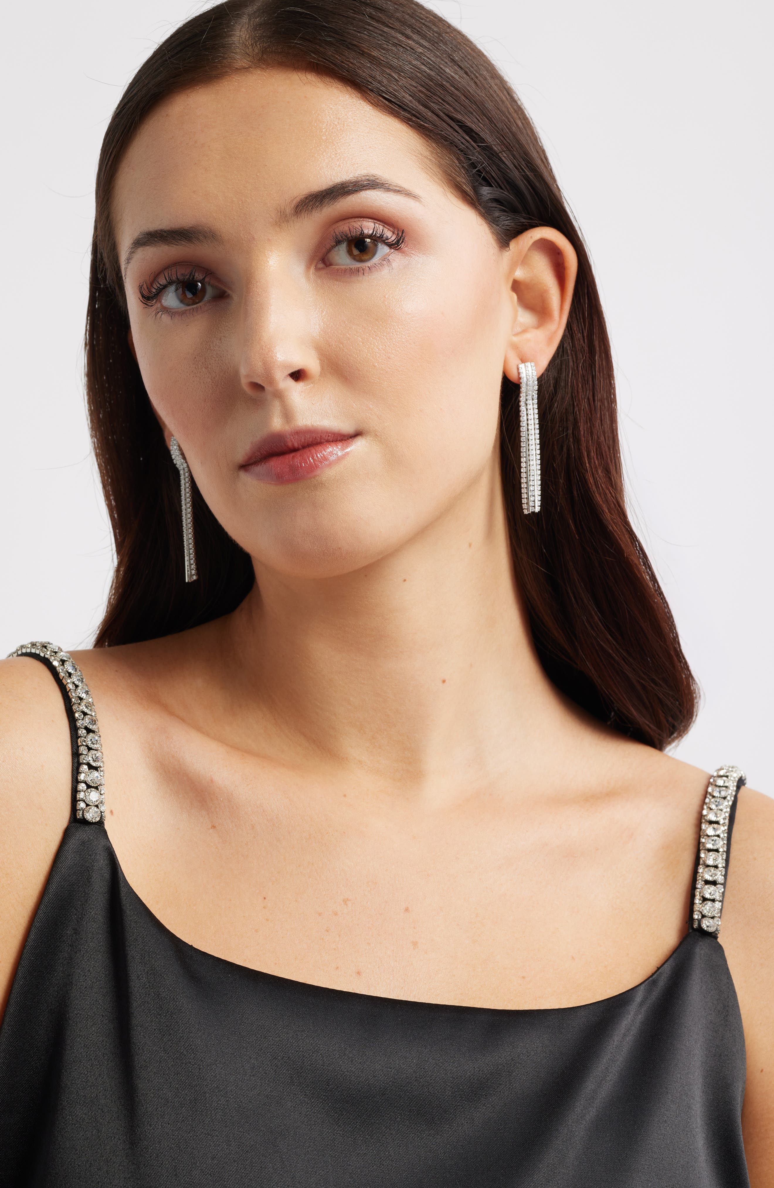 Nordstrom Pavé Fringe Earrings