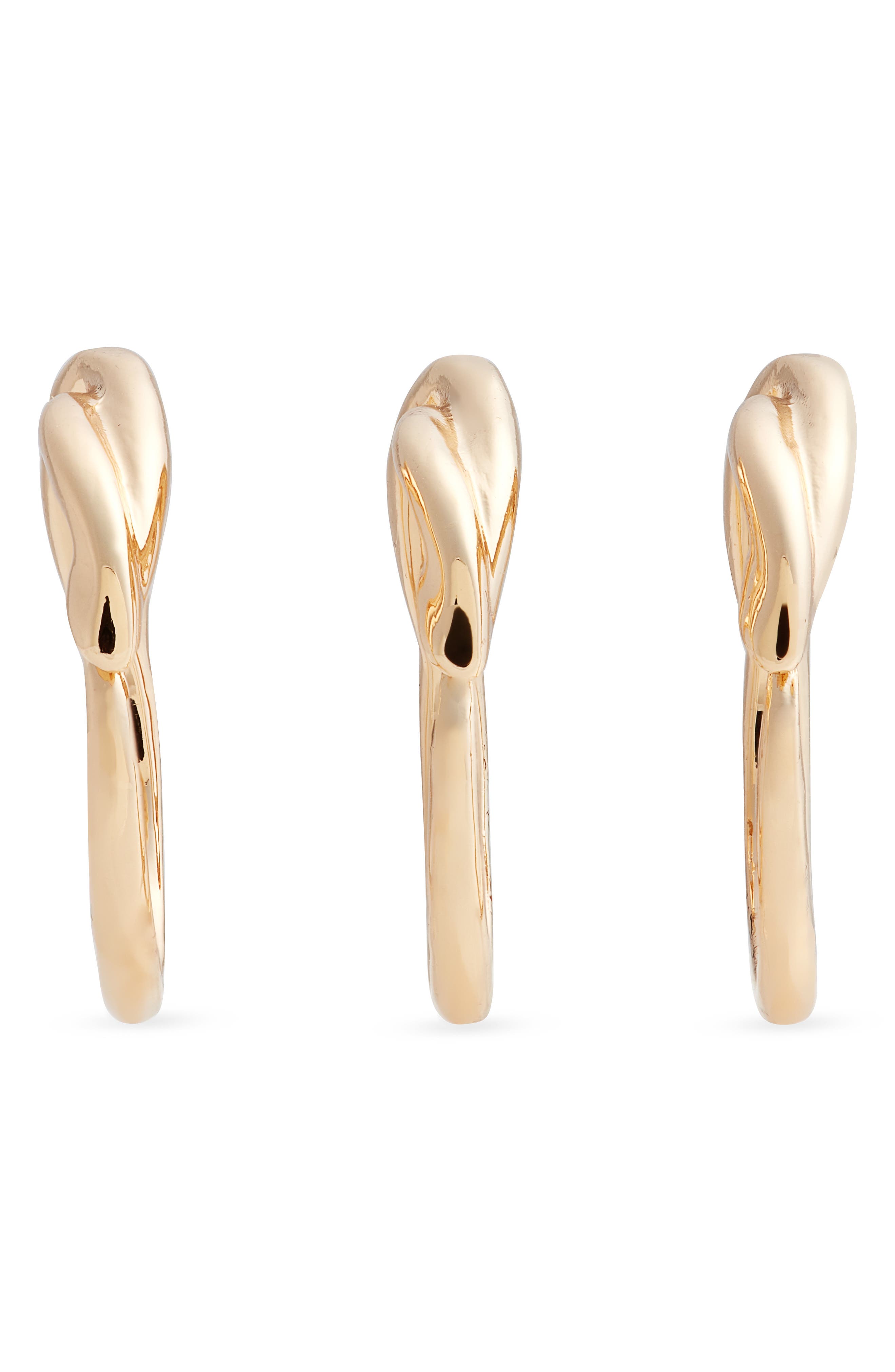 Open Edit Pack of 3 Twisted Rings