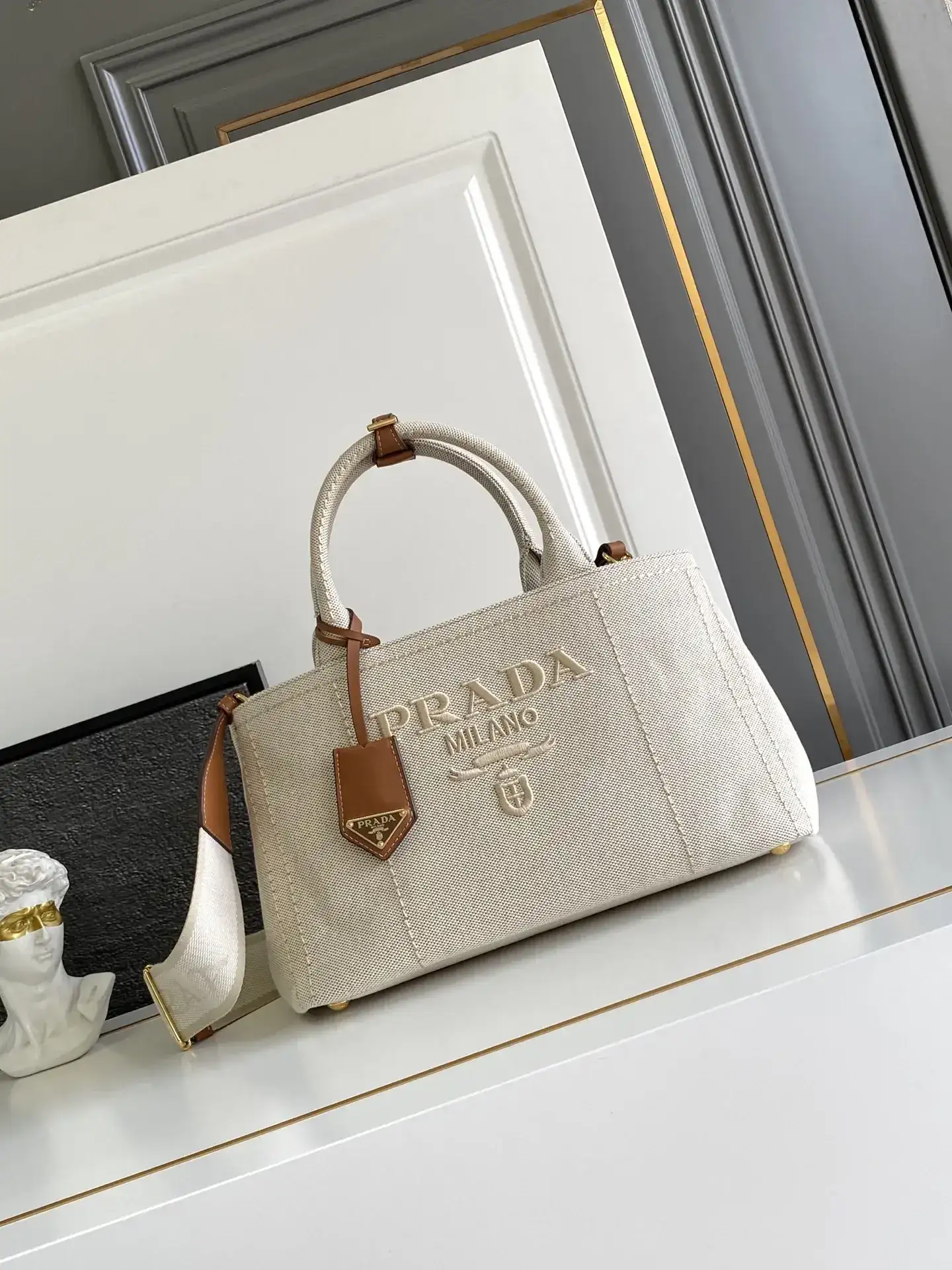 Prada Canvas and Leather Tote Bag product photo from LabelPicks