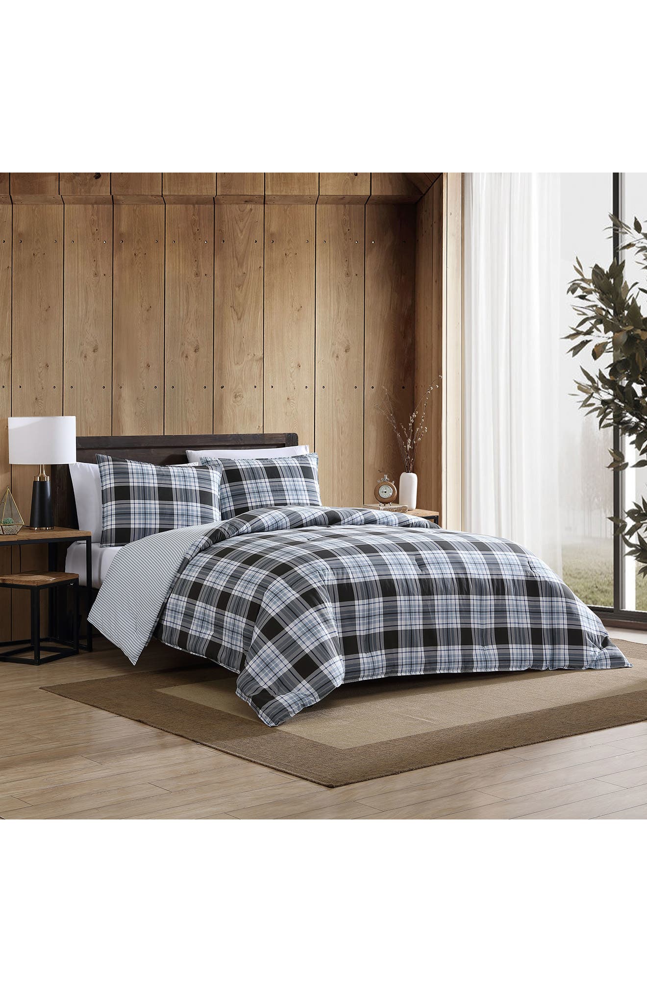 Eddie Bauer Lewis Plaid Comforter and Sham Set