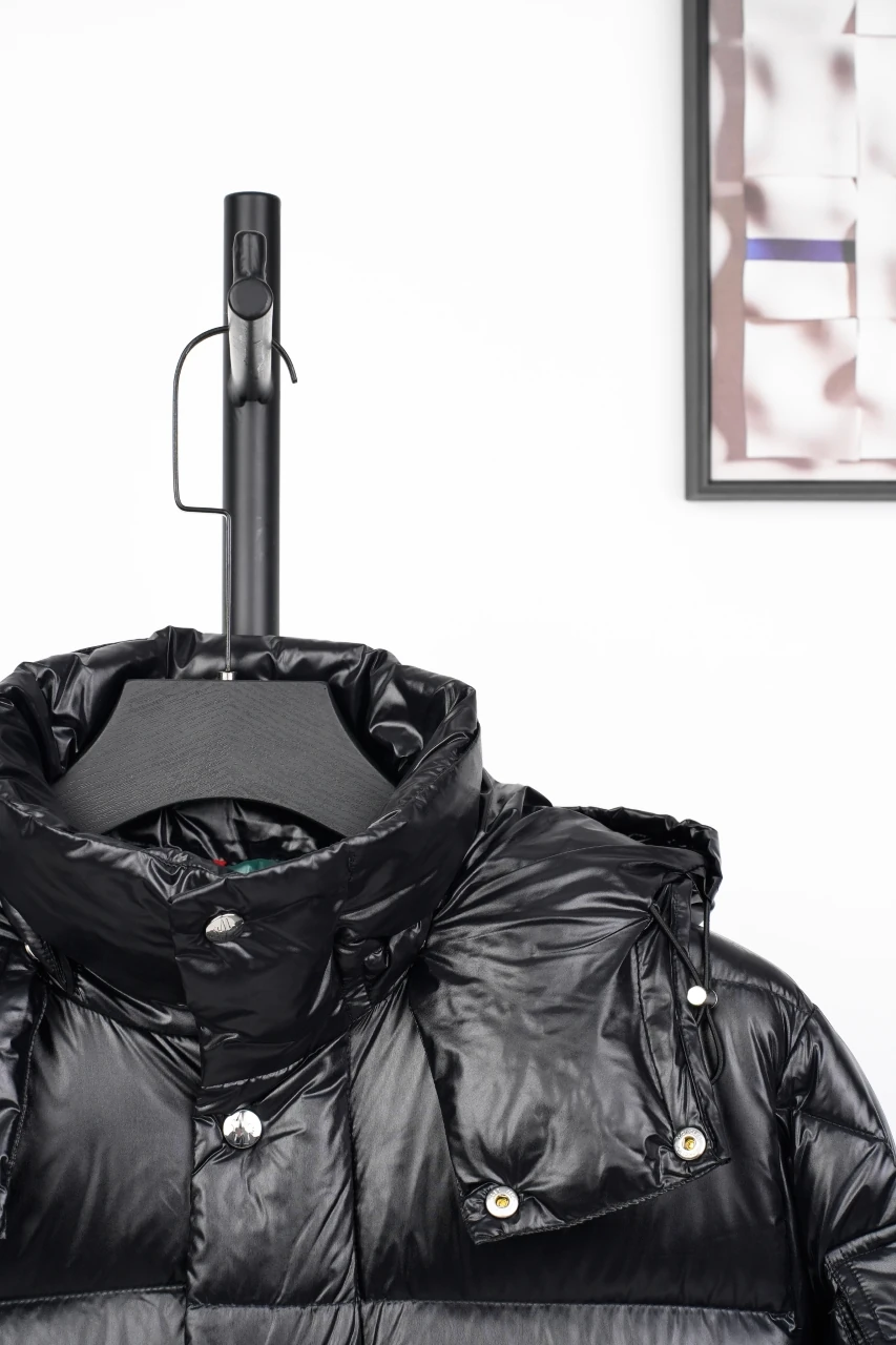 Moncler Black Glossy Maya Long Down Jacket product photo from LabelPicks