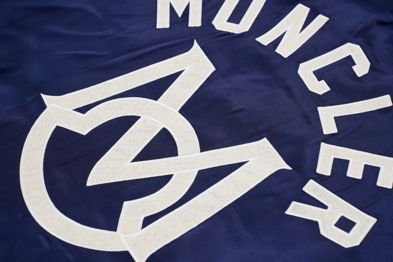 Moncler Navy Bomber Down Jacket product photo from LabelPicks