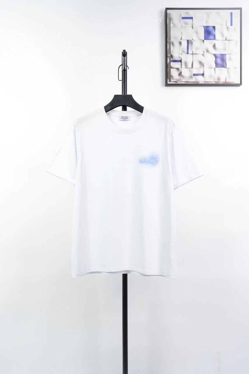 Off-White White Blue Spray Arrow T-Shirt product photo from LabelPicks