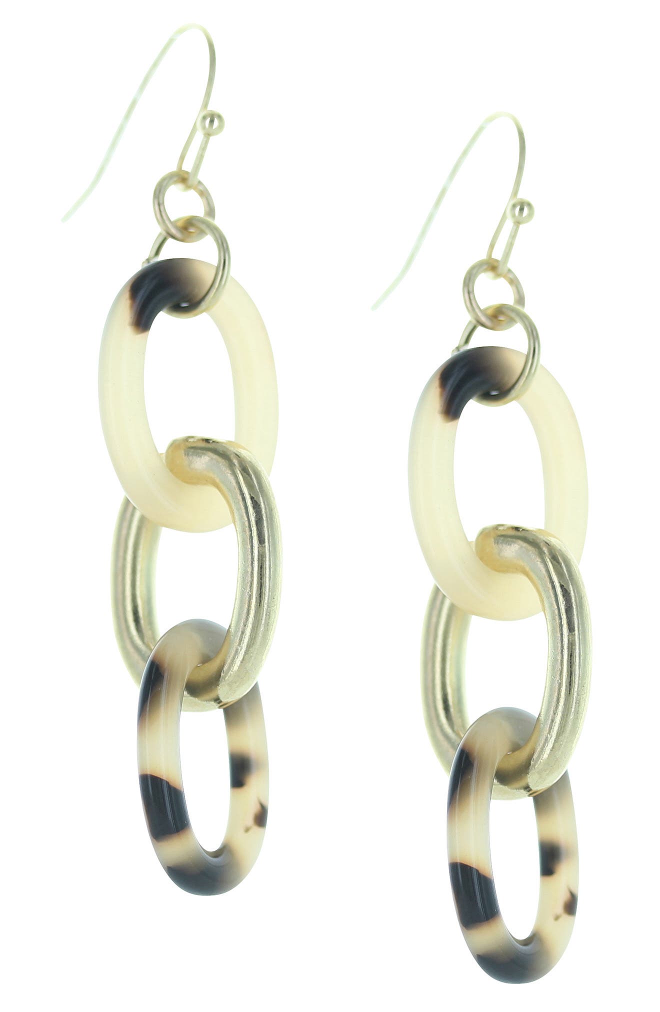OLIVIA WELLES Resin Link Drop Earrings