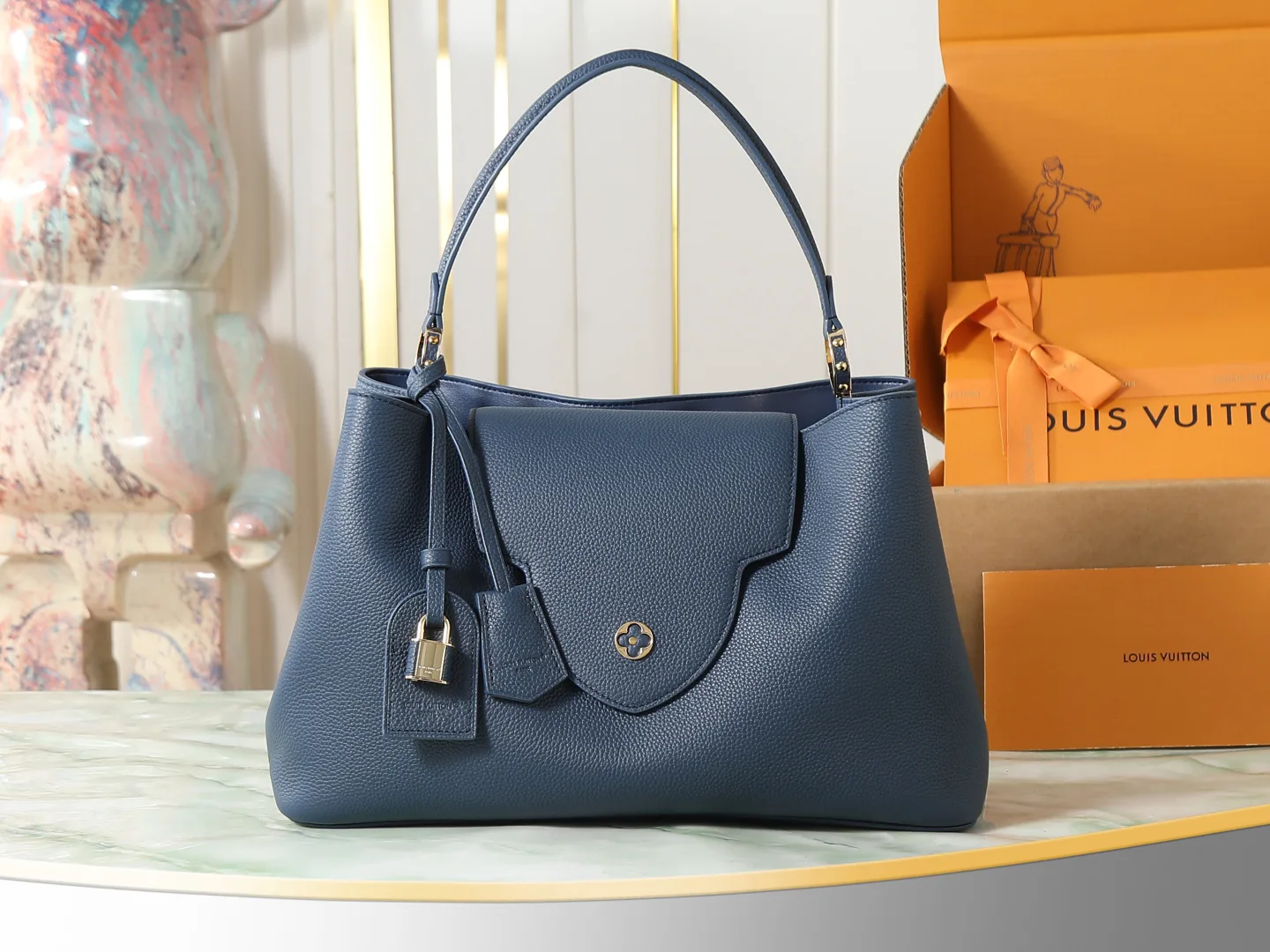 Louis Vuitton Capucines Blue Calfskin Top Handle Bag product photo from LabelPicks