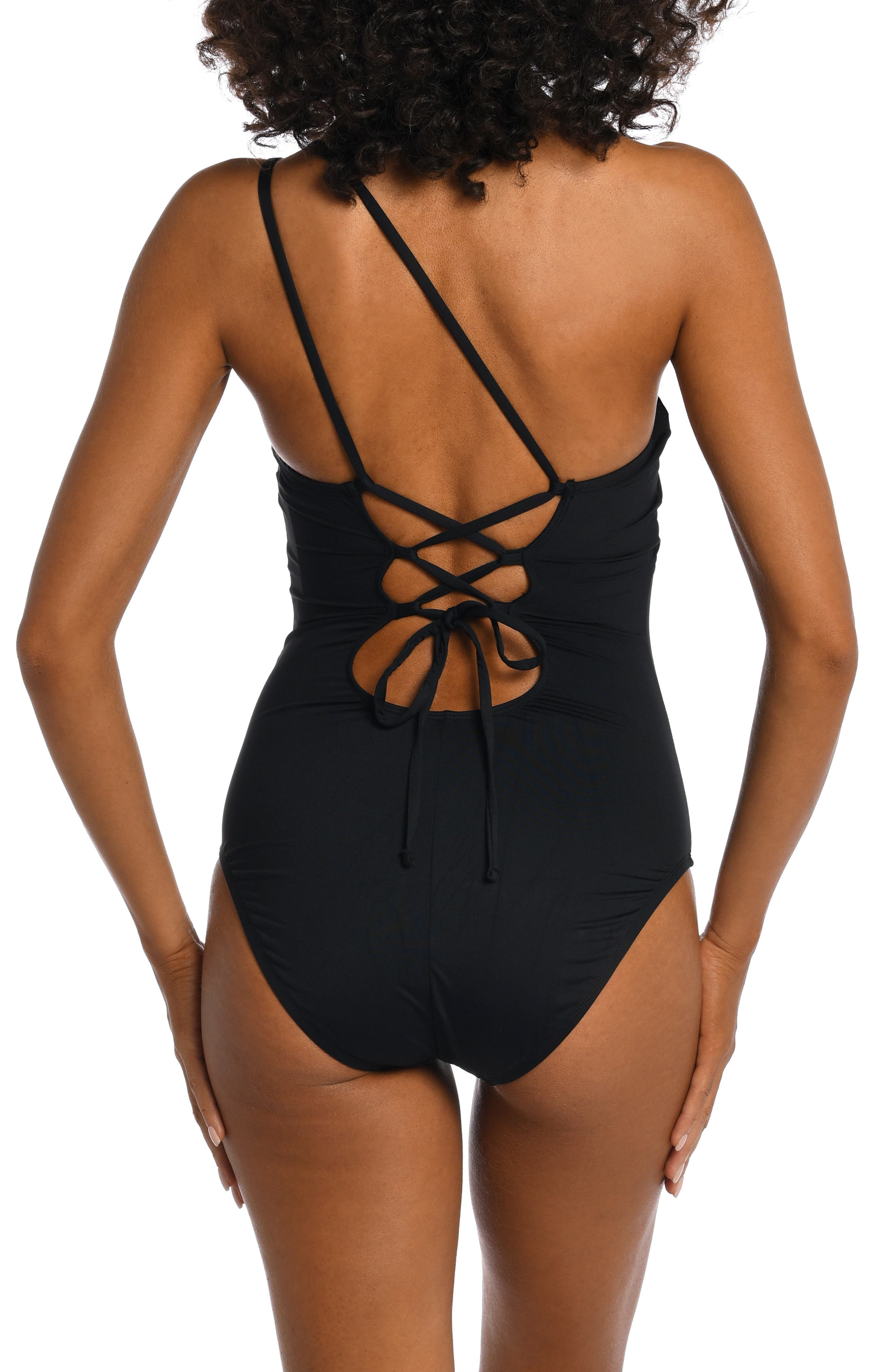 La Blanca Goddess One-Shoulder One-Piece Swimsuit