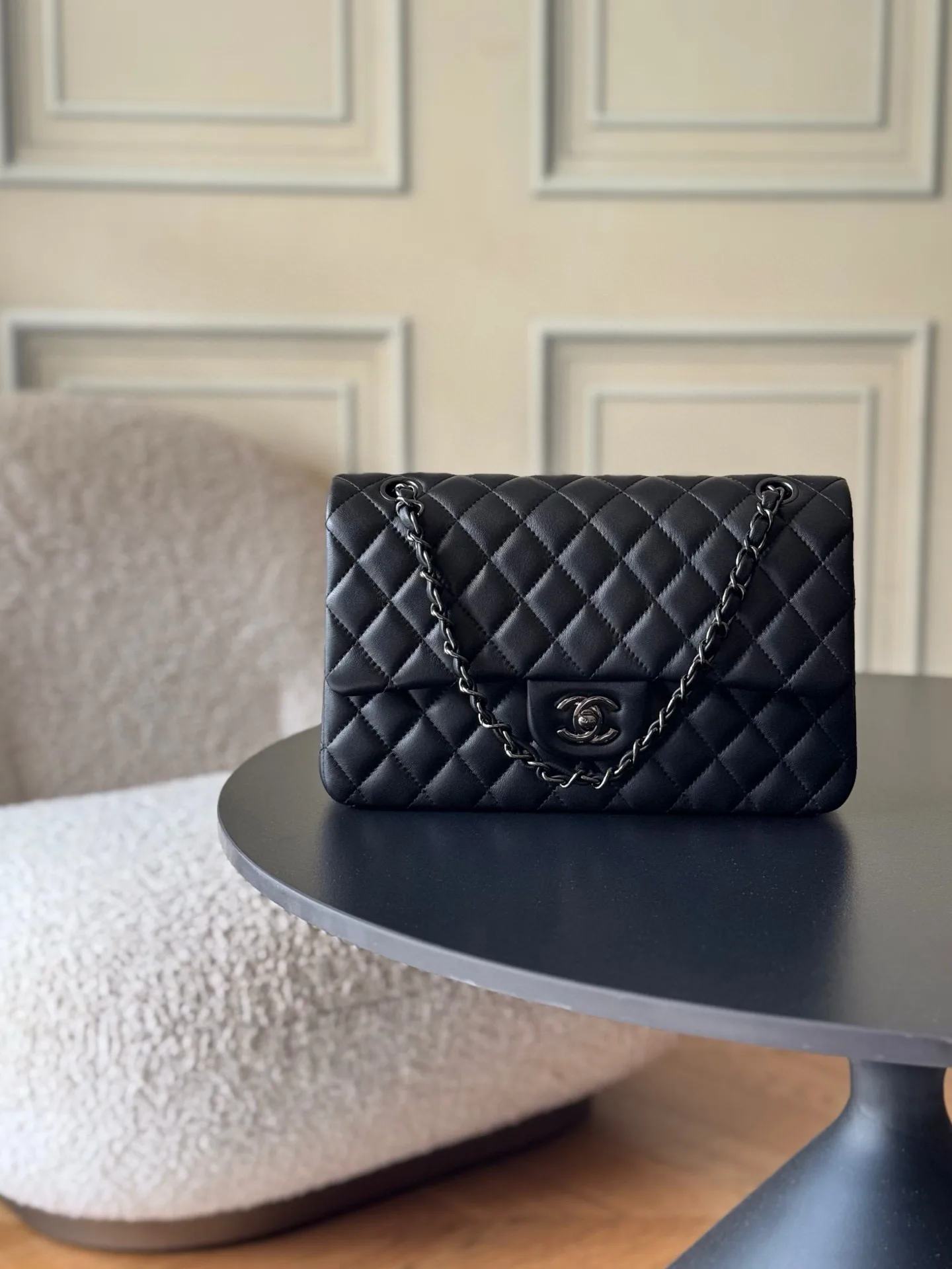 Chanel Classic Flap White Lambskin Shoulder Bag product photo from LabelPicks
