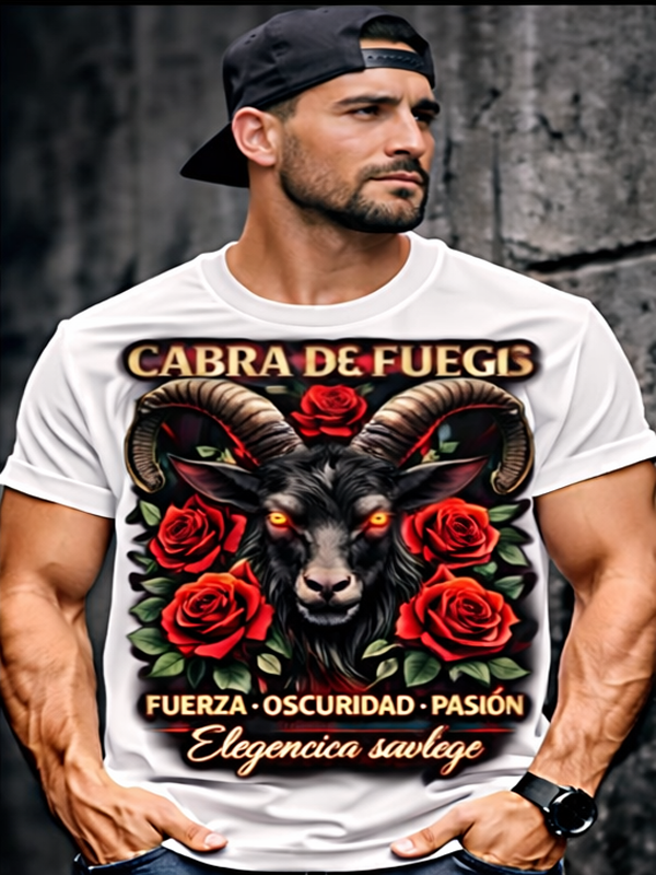 Remera Cabra & Rosas – Fuerza y Pasión