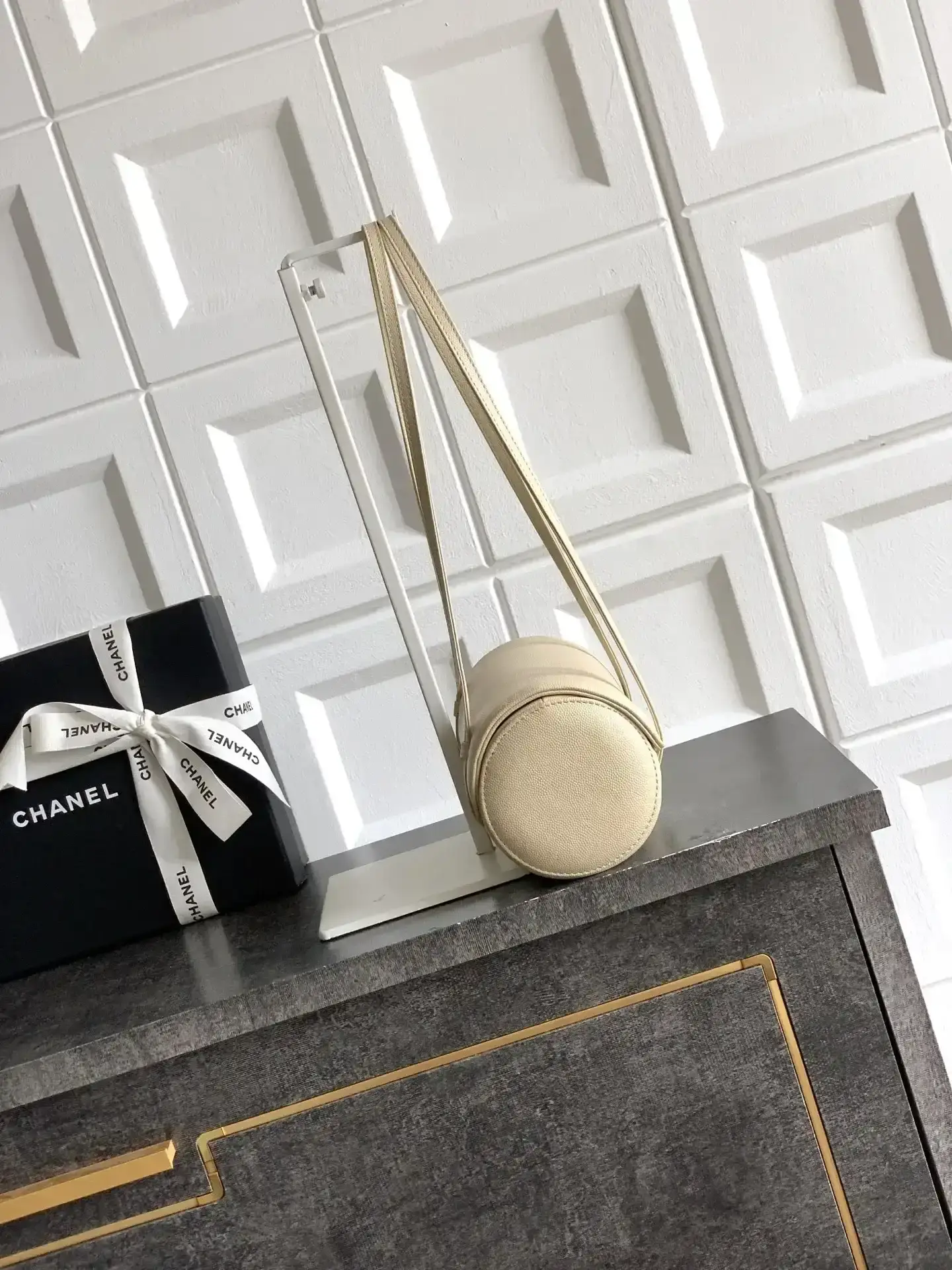 Chanel Beige Quilted Leather Top Handle Bag product photo from LabelPicks