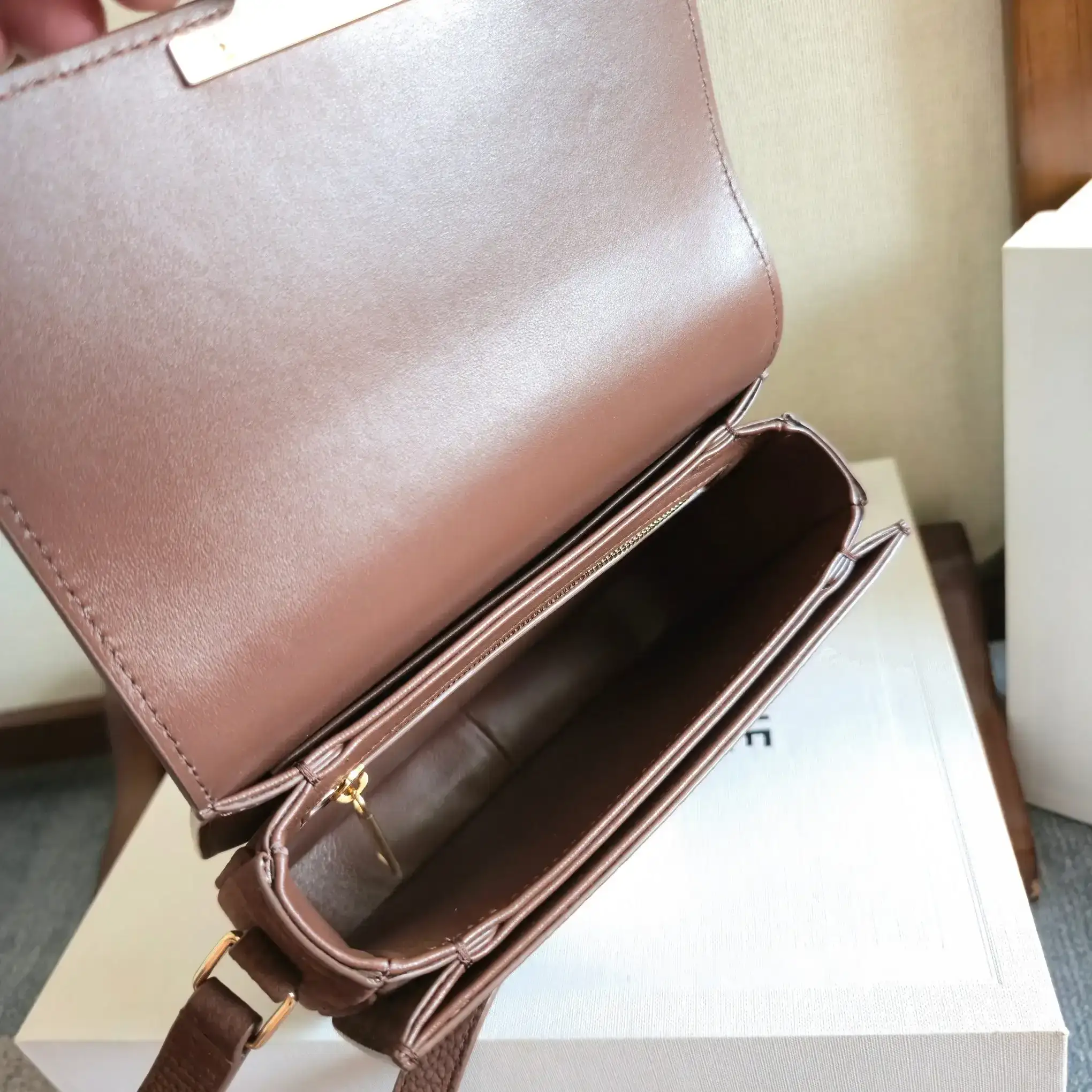 Celine Calfskin Triomphe Crossbody Bag product photo from LabelPicks
