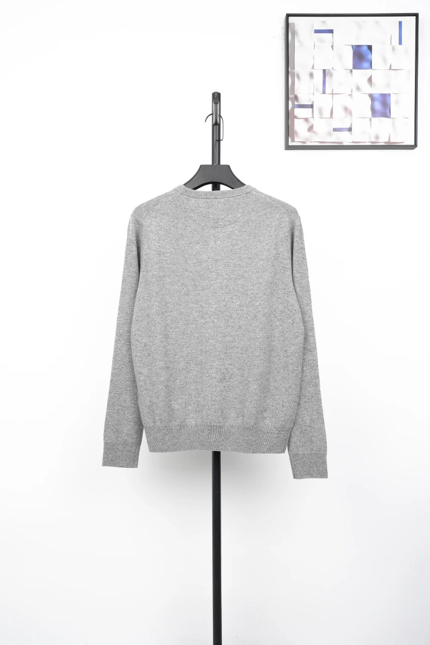 Ralph Lauren Grey Pony Embroidered Ribbed Crewneck Sweater product photo from LabelPicks