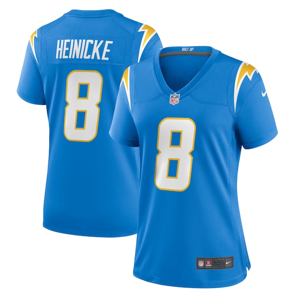Taylor Heinicke Los Angeles Chargers Nike Women's  Game Jersey -  Powder Blue