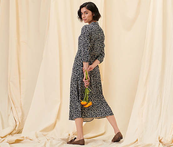 Florales Hemdblusenkleid