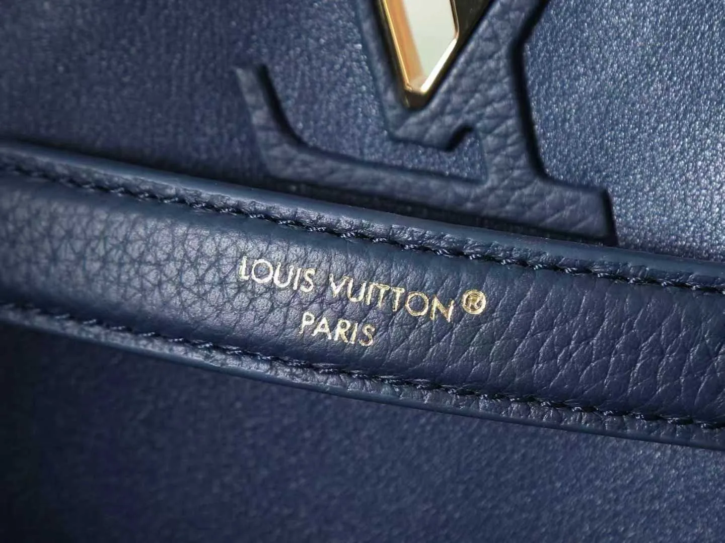 Louis Vuitton Capucines Blue Calfskin Top Handle Bag product photo from LabelPicks
