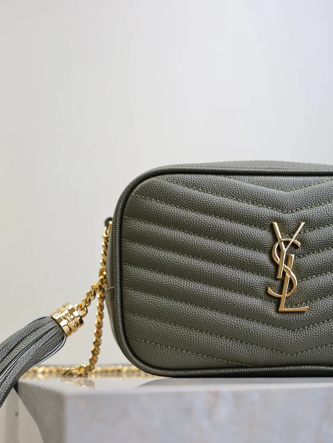 Saint Laurent Green Calfskin Shoulder Bag product photo from LabelPicks