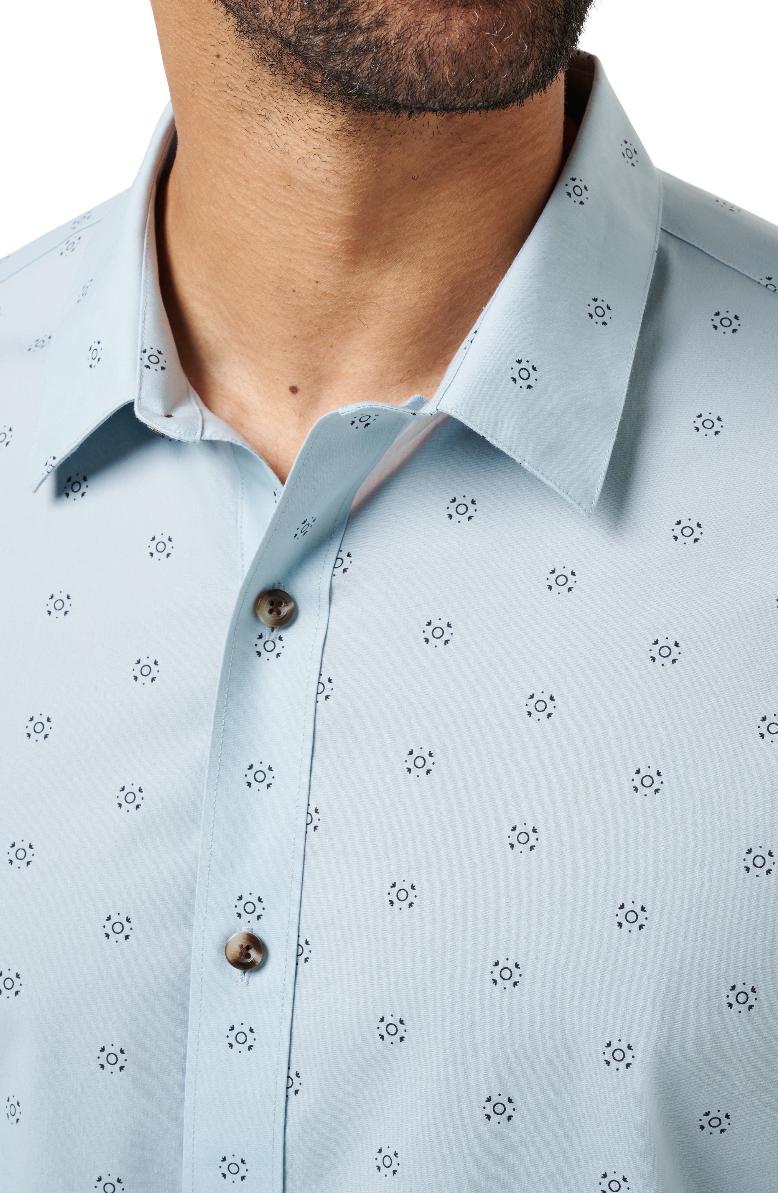 TravisMathew Bungalow Breeze Short Sleeve Button-Up Shirt
