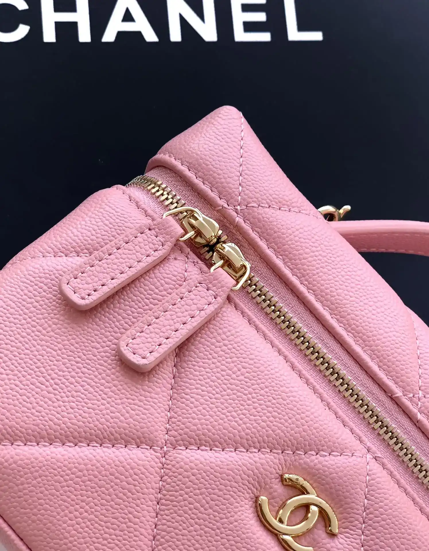 Chanel Pink Quilted Leather Top Handle Bag product photo from LabelPicks